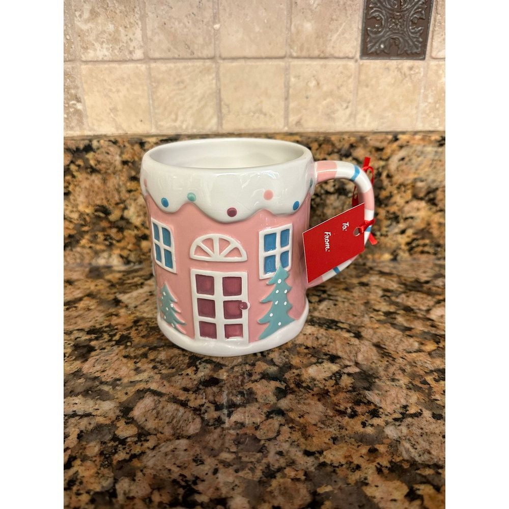 Lang Pink Gingerbread House Mug NEW 2023